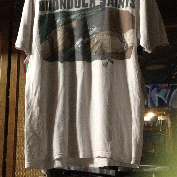 Vintage The Boondock Saints short sleeve shirt Aequitas veritas measurements - Picture 6 of 8